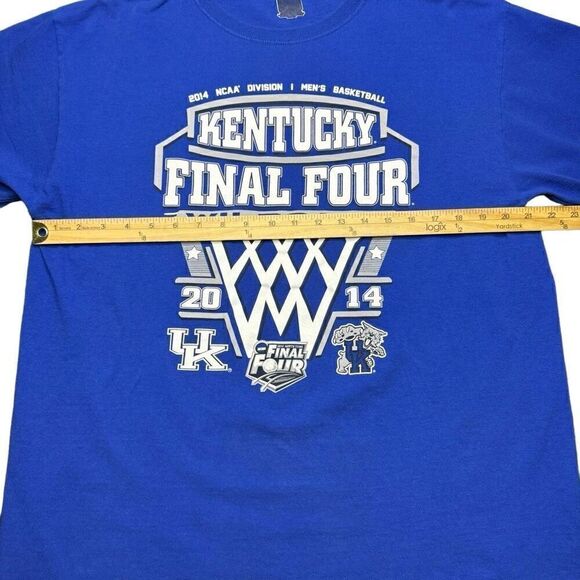 Kentucky Wildcats Basketball 2014 Final Four Russell T Shirt Mens XL Blue NCAA - Picture 6 of 6